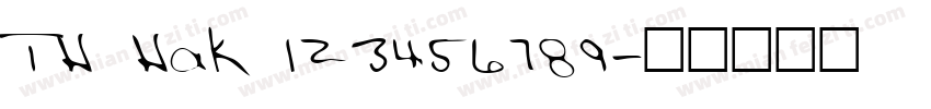 TH Hak 123456789字体转换